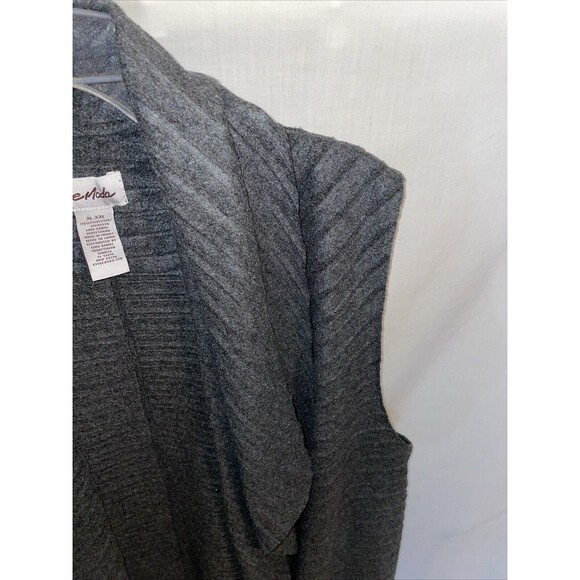 Le Moda Women’s Open Cardigan Size XL Gray Going Out Party Fall Comfort - Picture 4 of 12